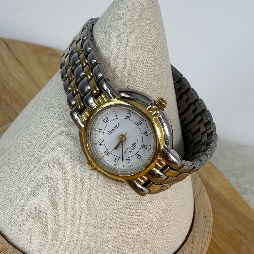 Armitron Ladies Quart Watch Silver & Gold Tone Water Resistant